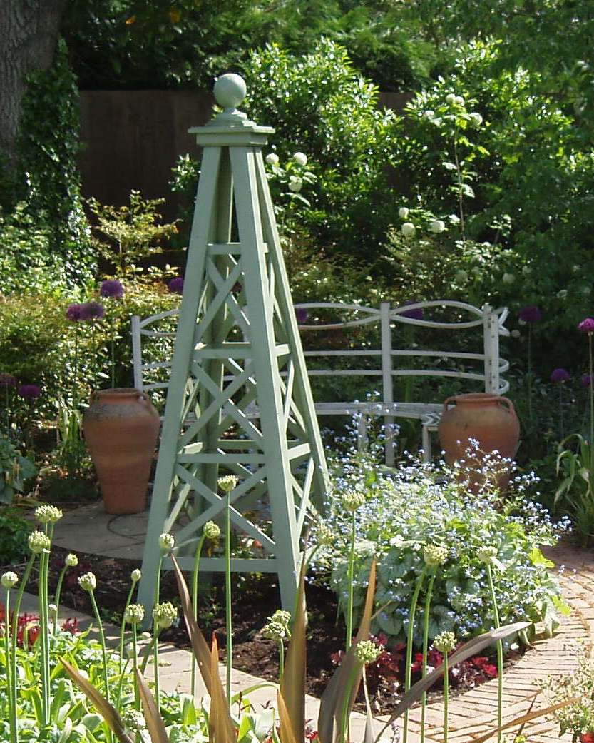 Wooden Garden Obelisk Natural Accoya Garden Obelisk