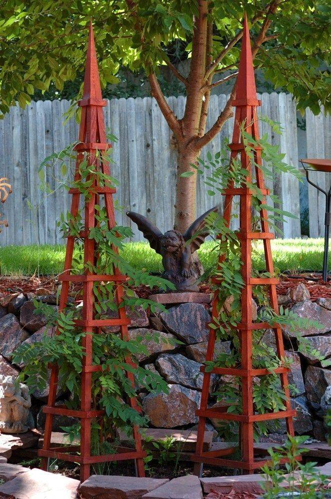 Garden Obelisk Trellis Ideas