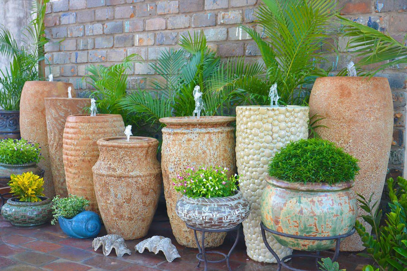 Large Green Ceramic Glazed Planter Pot Large Garden Pots