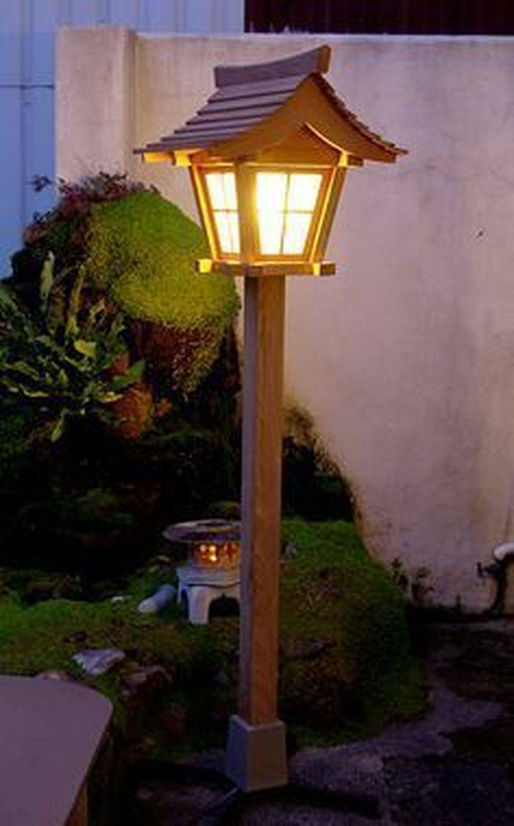 Height Landscape Lighting Japanese Style Lantern Solar Garden Lamp