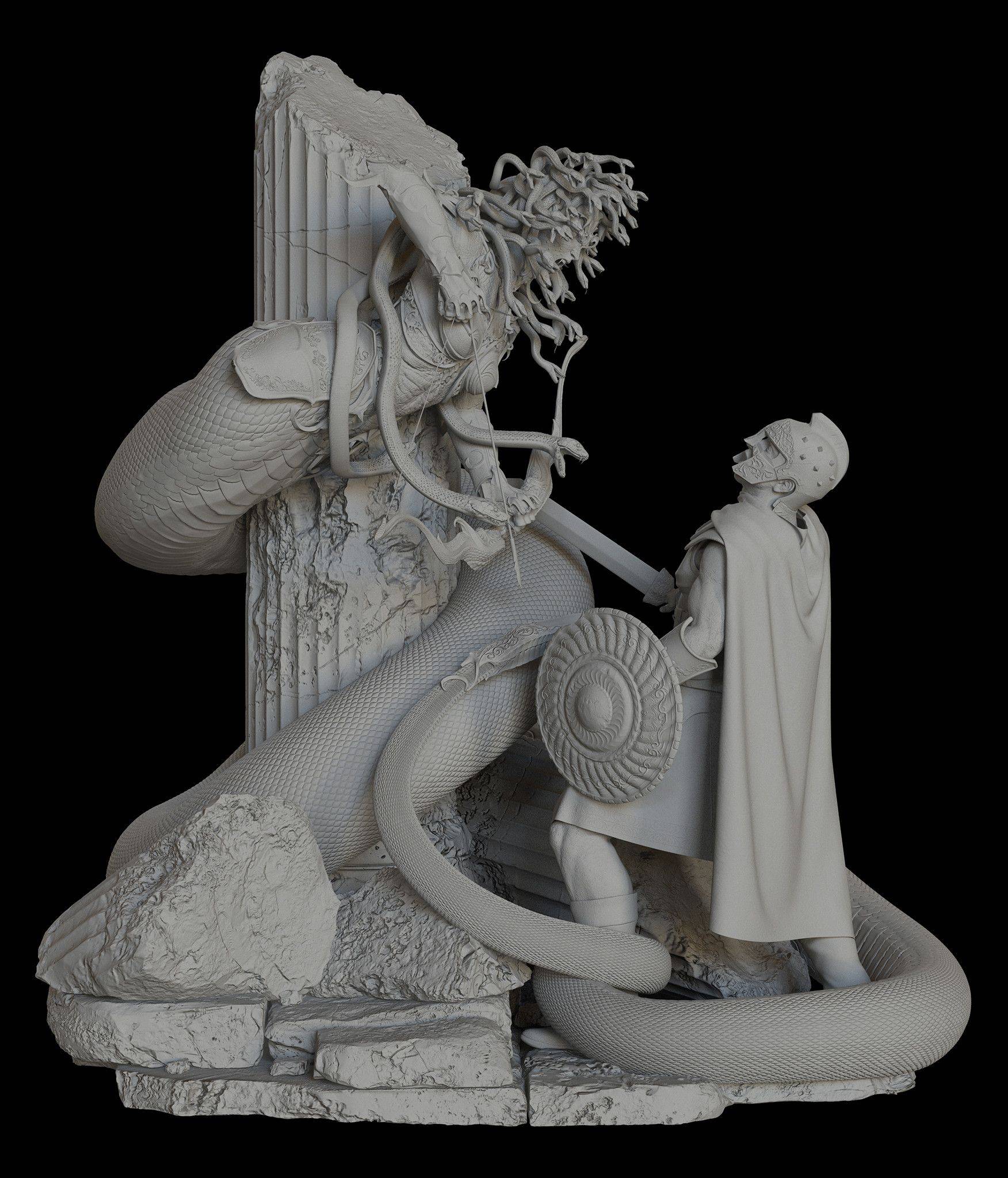 Snakes Gothic Wall Plaque Dcor Statue Bronze Finish