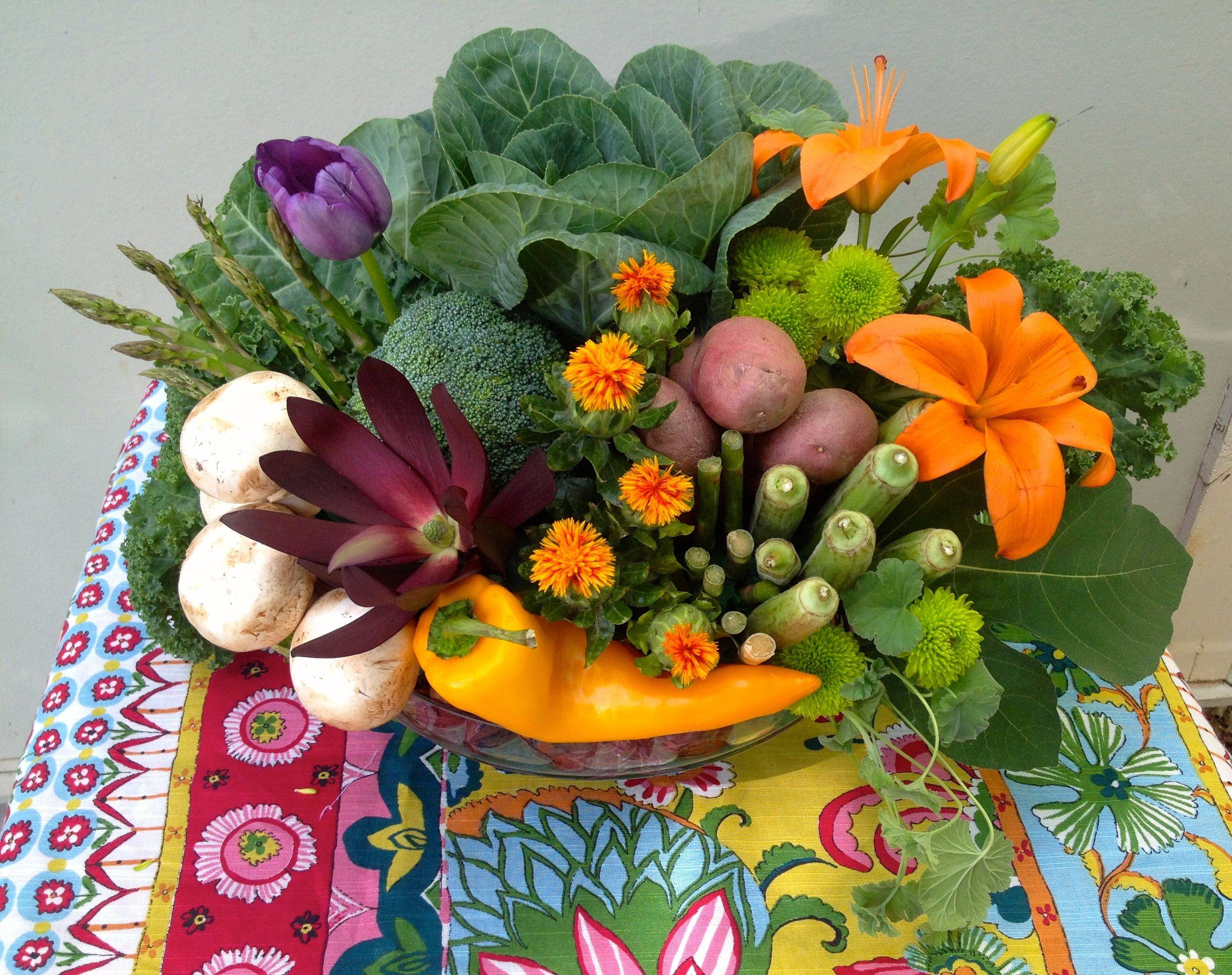 Vegetable Arrangement Fall Garden Vegetables
