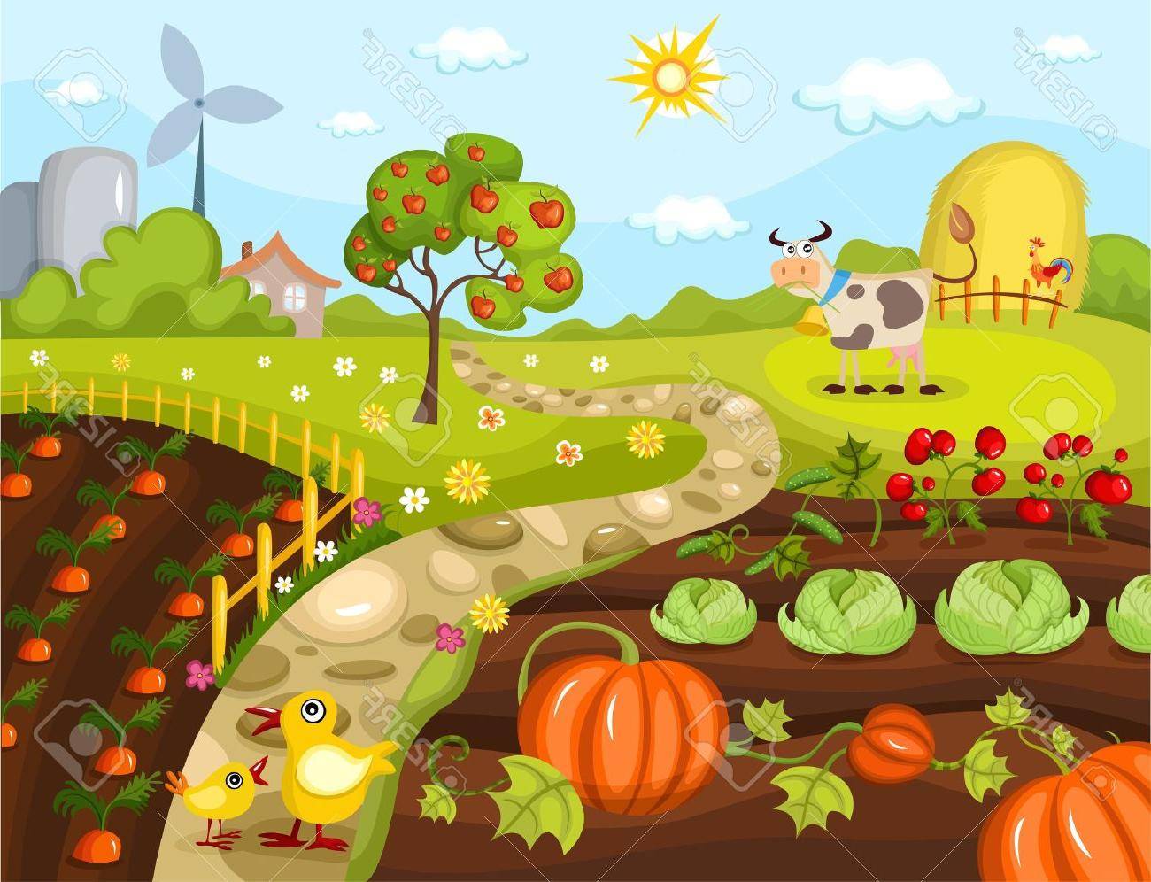 Healthy Organic Vegetable Cartoon Vector Image