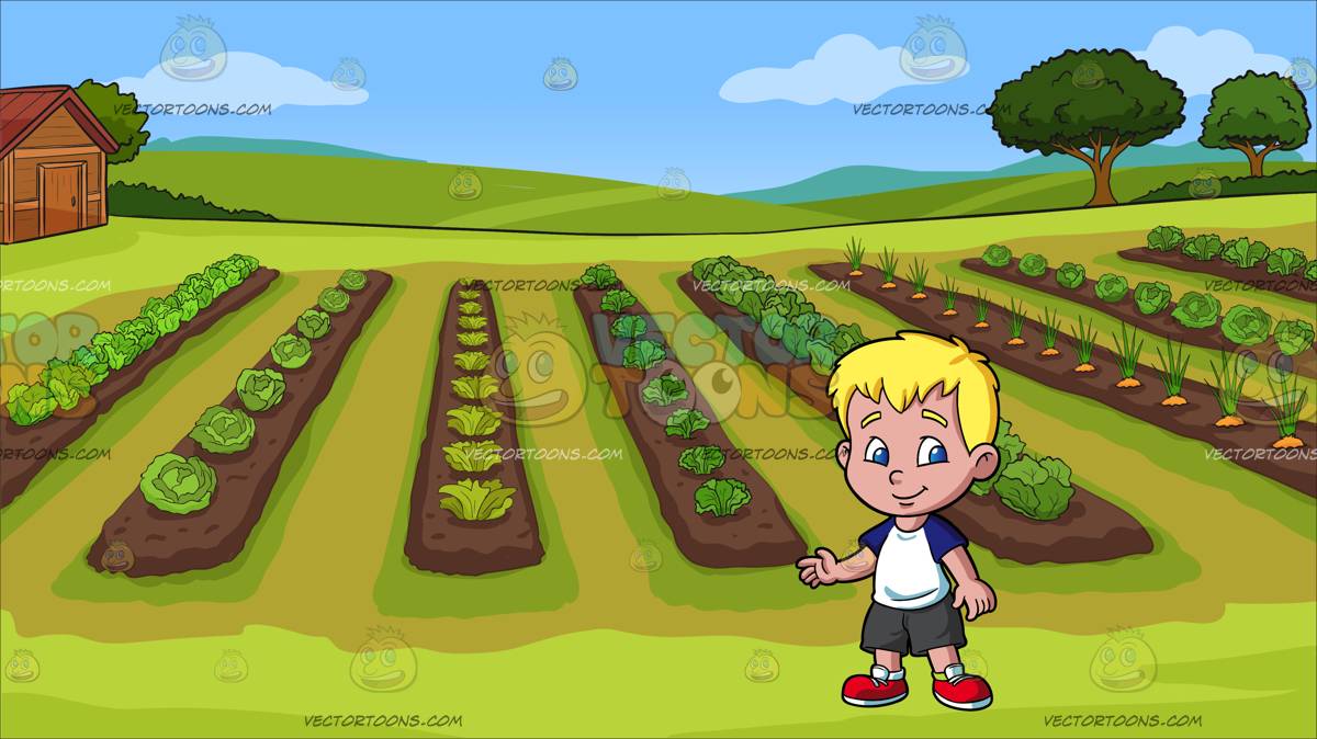 Gardening Cartoon Illustration