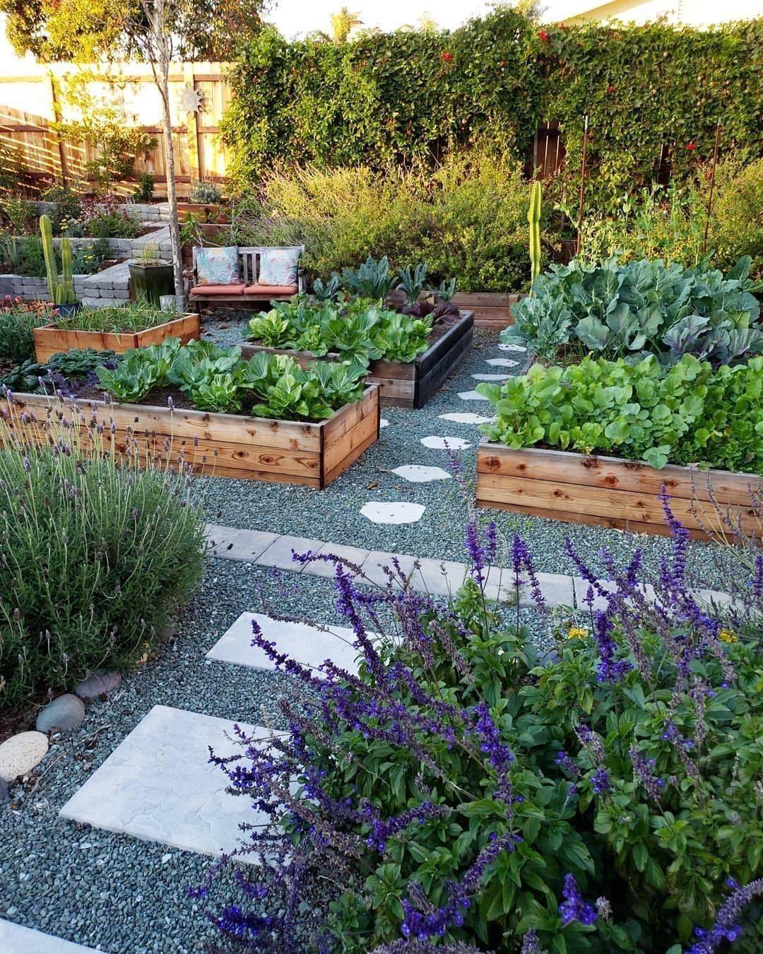 This Mixed Flower And Vegetable Garden Beautifully