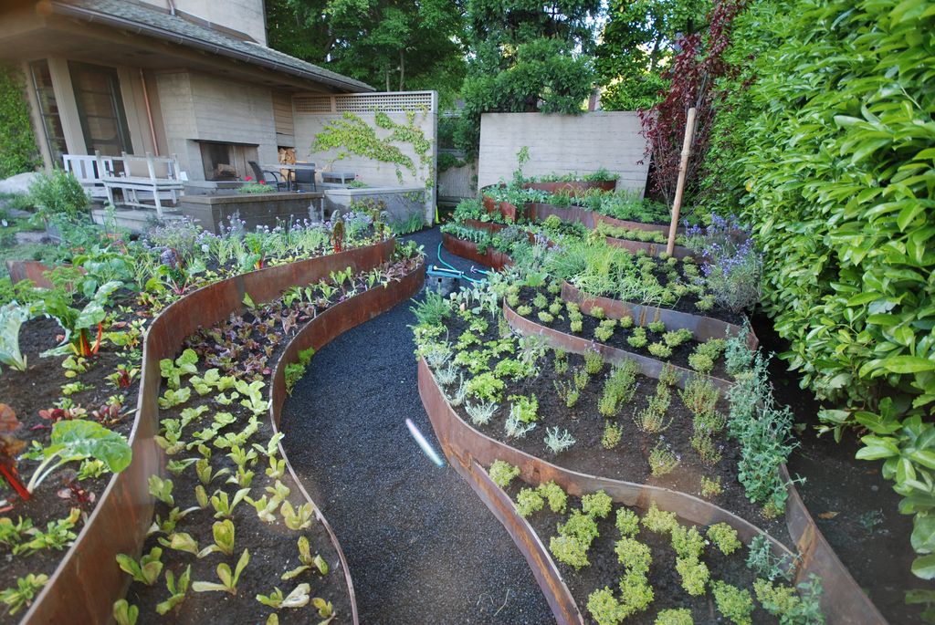 Large Vegetable Garden Eclectic Landscape