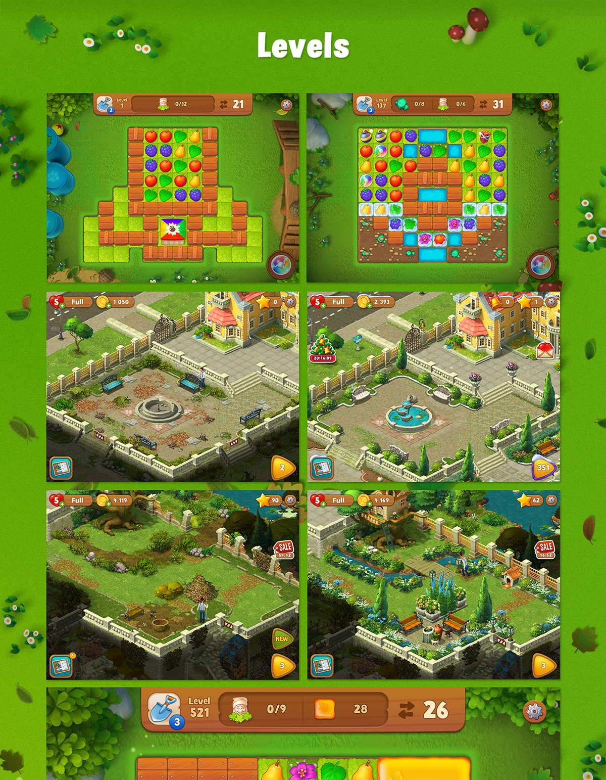 Gardenscapes Level Design