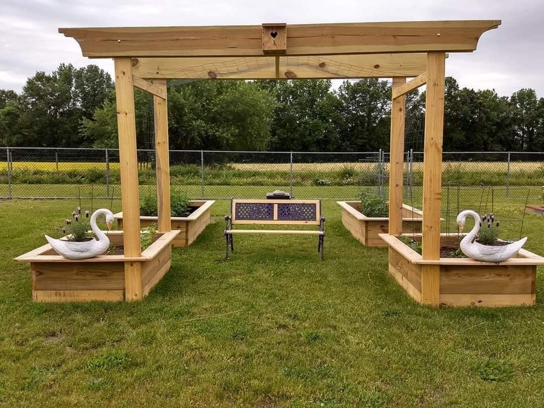 Raised Redwood Vegetable Garden Bed