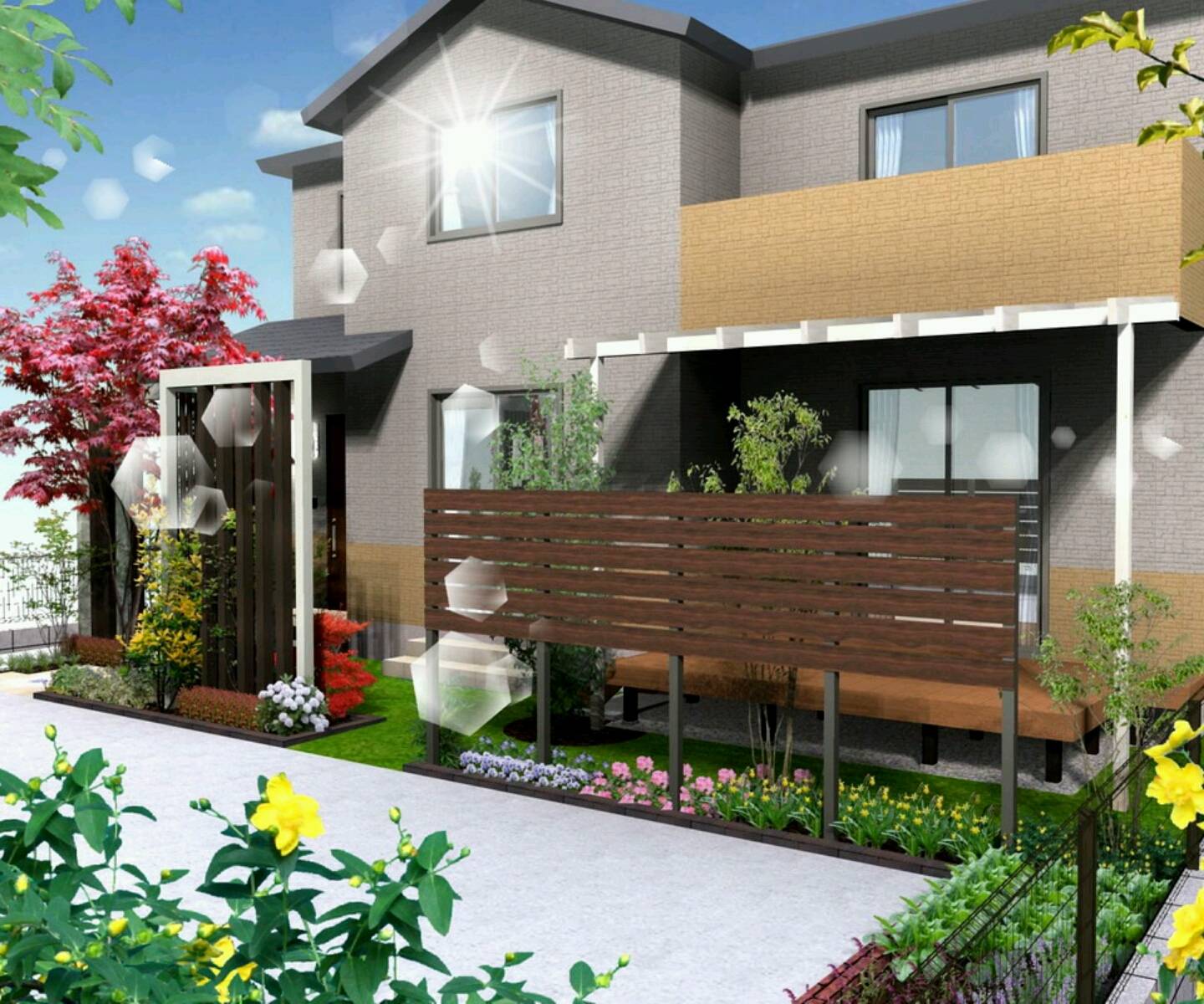 Modern Luxury Homes Beautiful Garden Designs Ideas