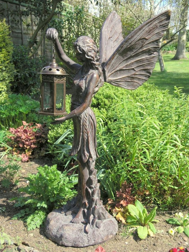 Large Standing Fairy Statue Garden Ornament In Fairy Statues