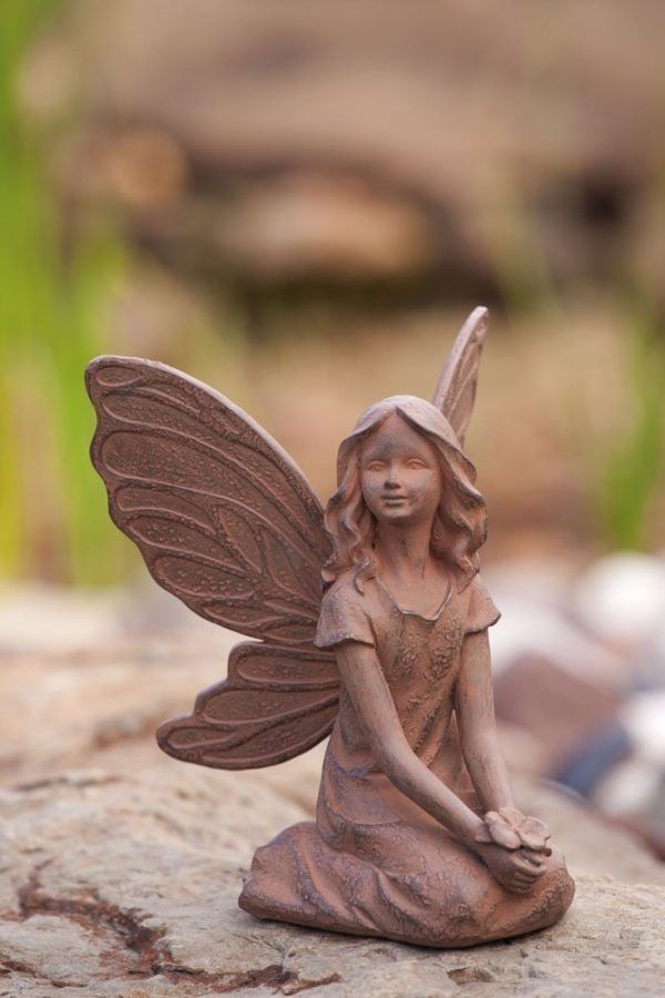 Resin Garden Statue Large Sitting Fairy Sculptures