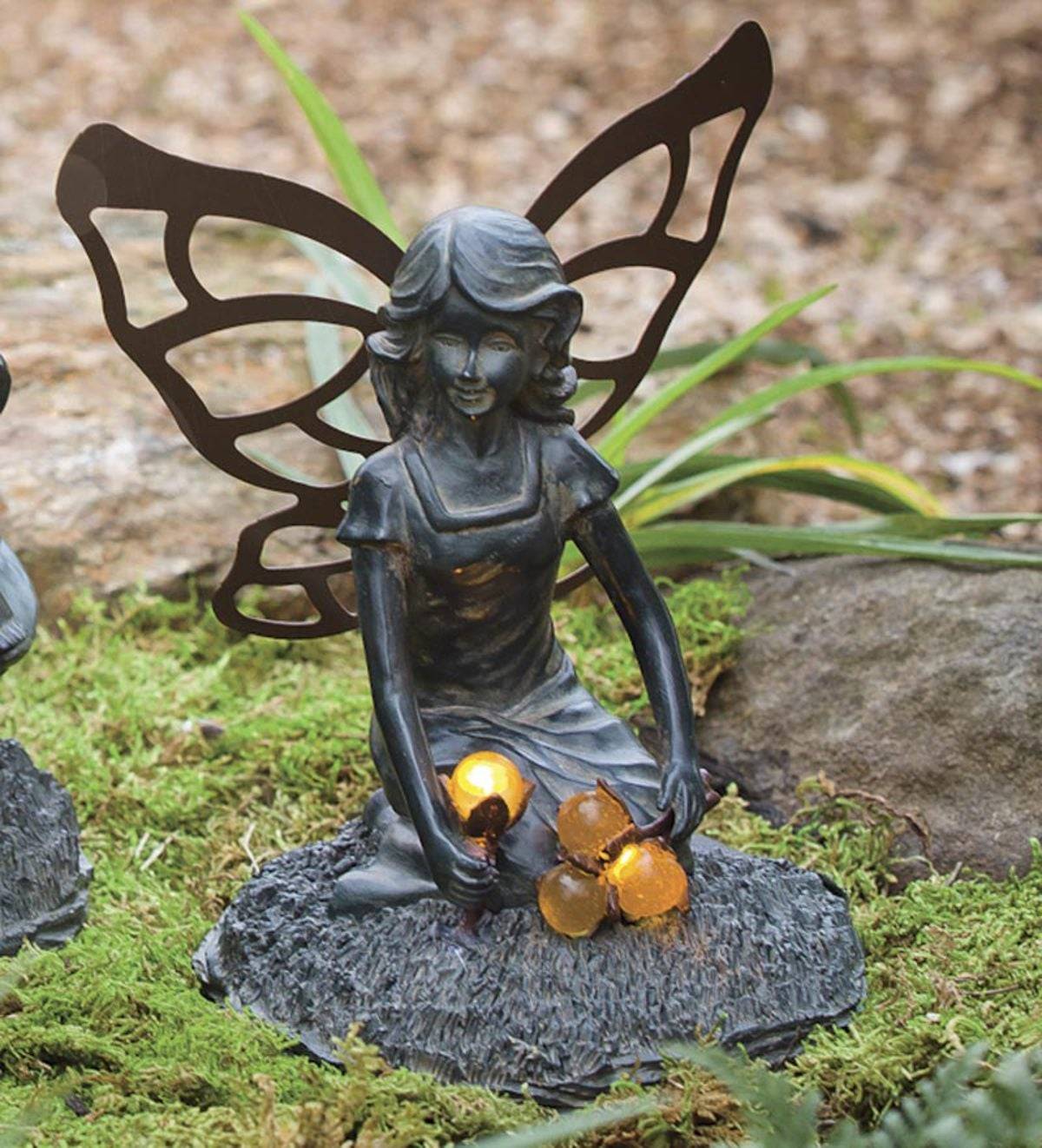Fairy Sitting Garden Statue Ornament Decoration Resin Crafts