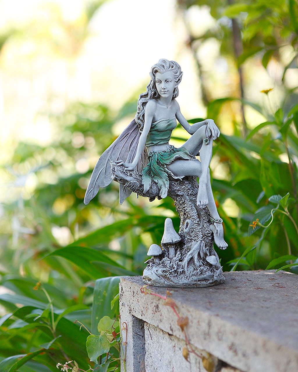Sitting Fairy Statue Fairy Figurines Resin Craft Garden Ornament
