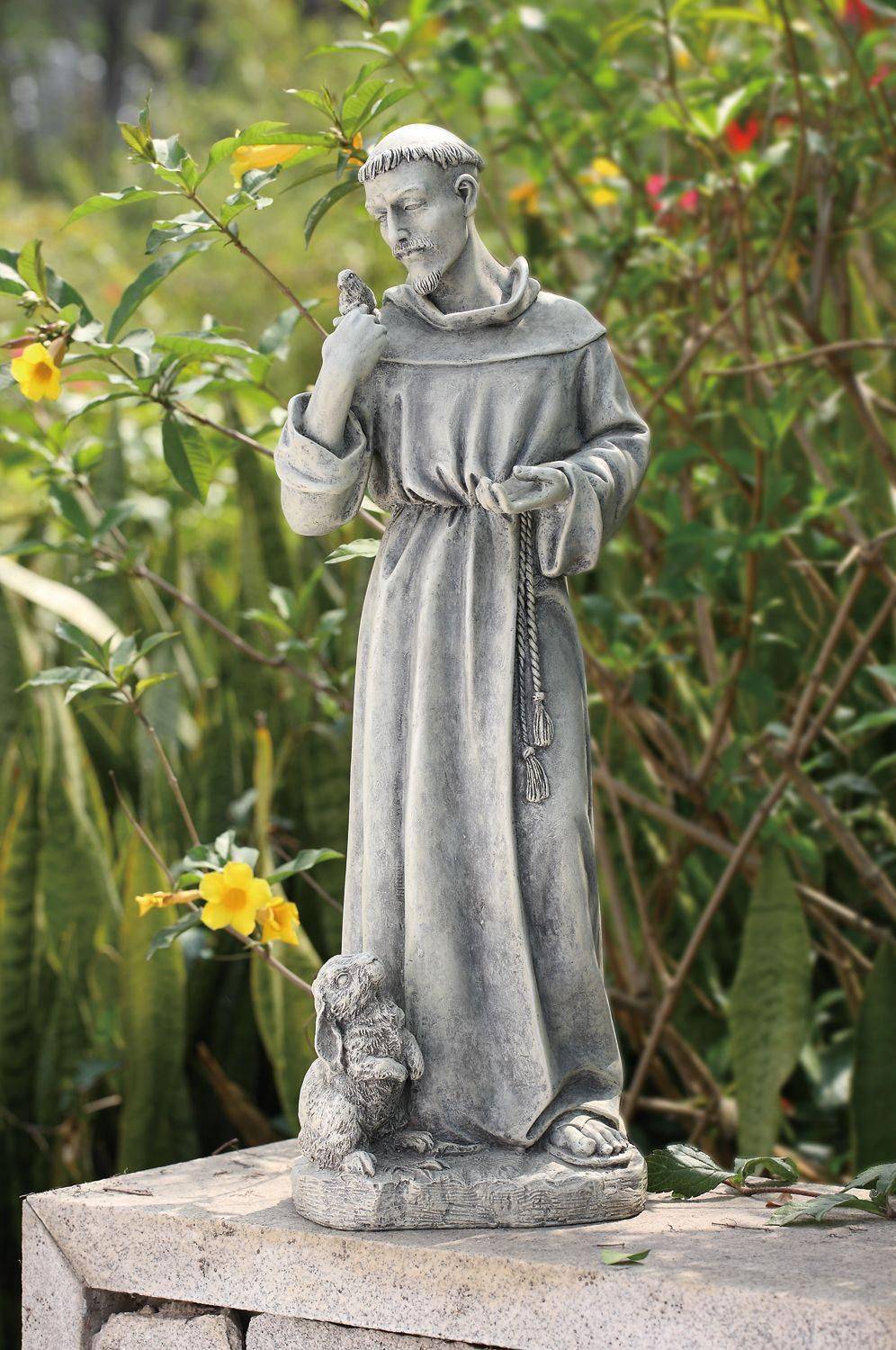 St Francis Bird Feeder Statuary