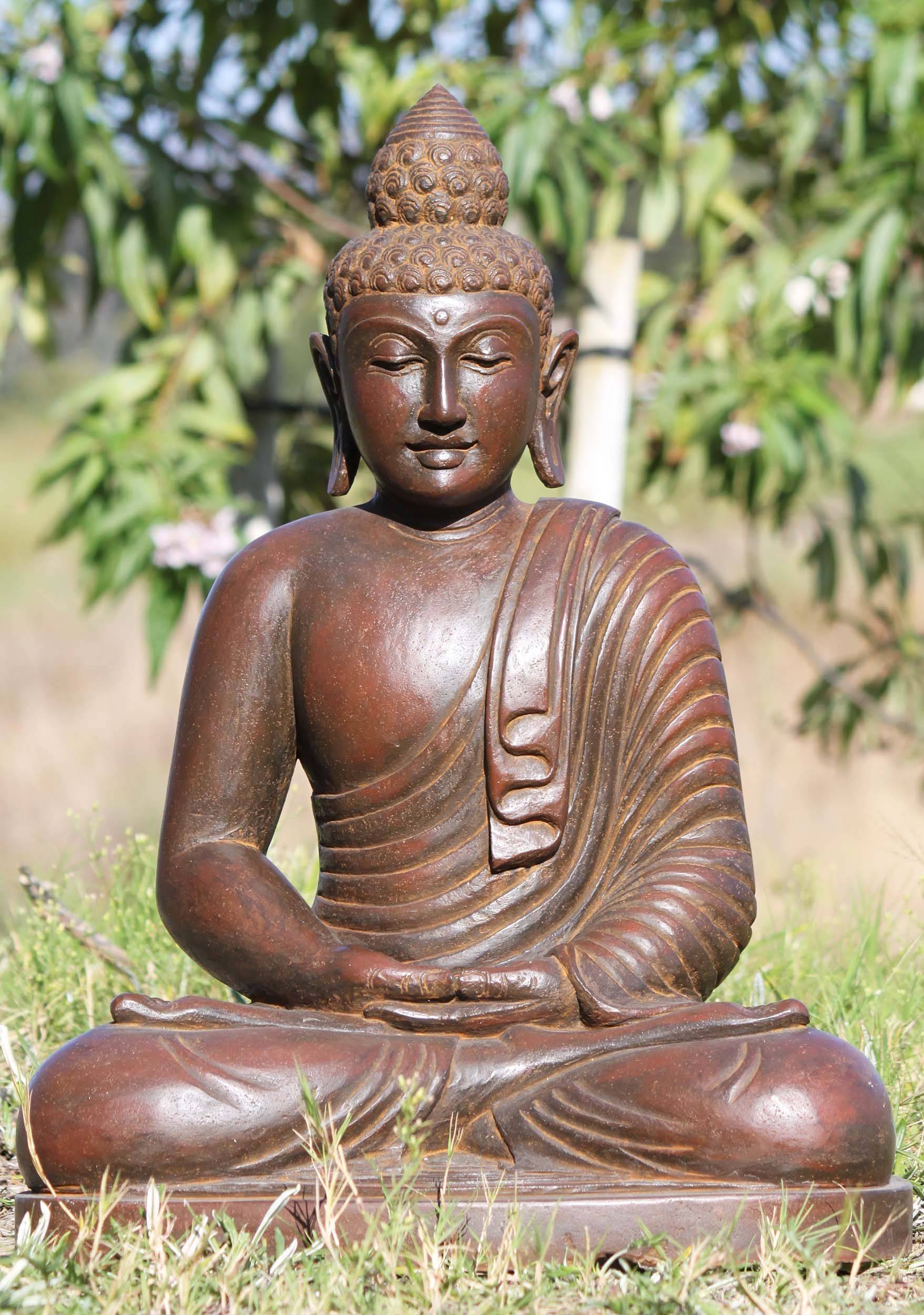 Meditating Buddha Garden Statue