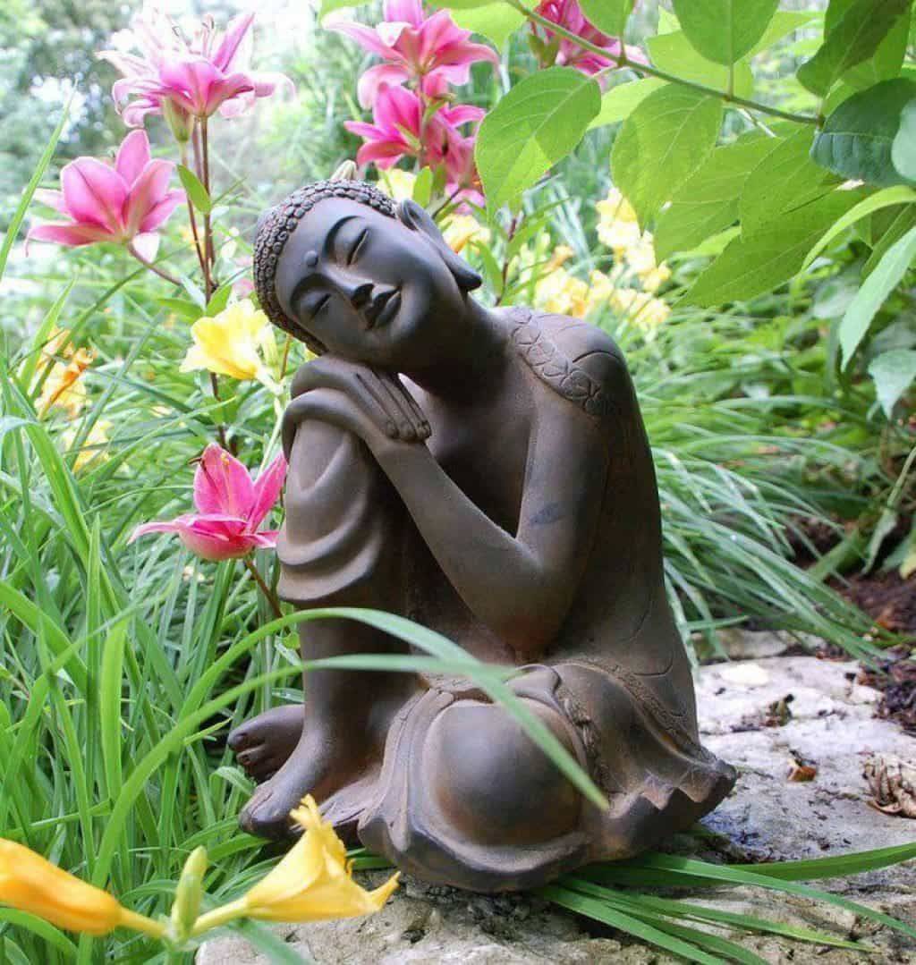 Peaceful Resting Buddha Garden Statue