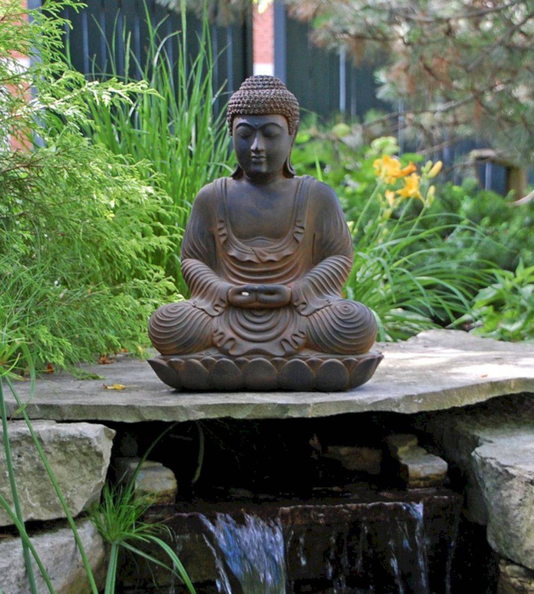 The Stone Meditating Garden Buddha Statue