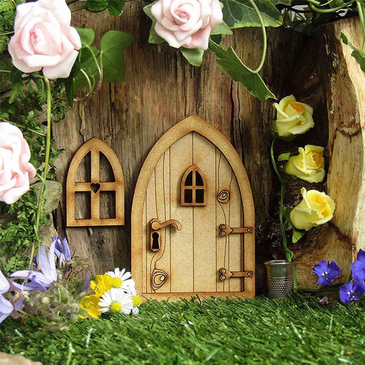 Fairy Under Solar Mushroom Garden Statue Wind