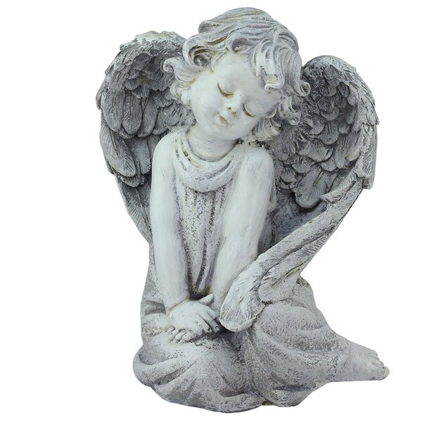 Weathered Cherub Angel Bird Feeder Outdoor Patio Garden