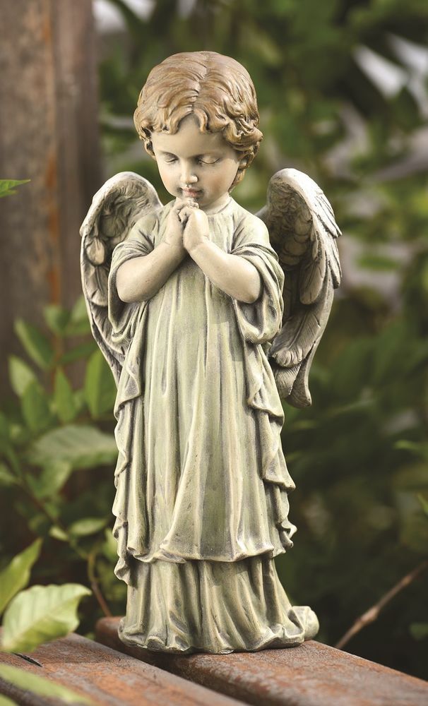 Kneelingpraying Guardian Angel Outdoor Statue