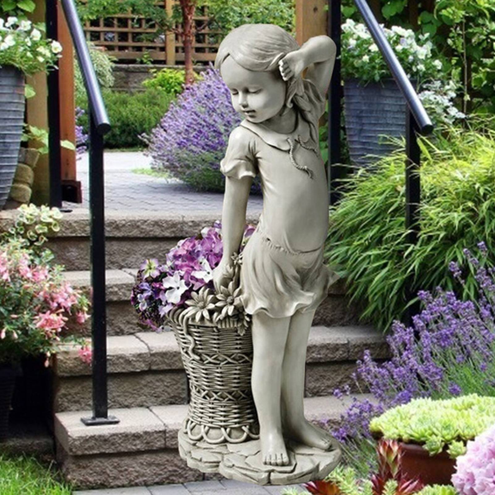 Josephs Studio Solar Powered Bird Bath Angel Outdoor Garden Statue
