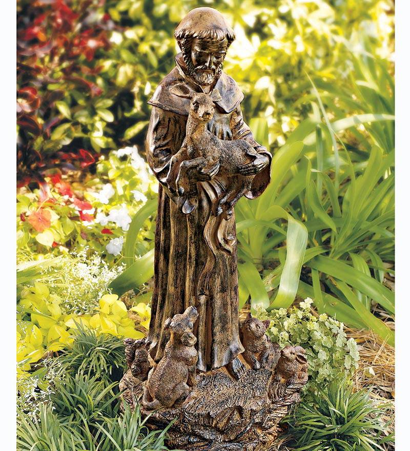 Marble Finished St Anthony Outdoor Statue Decoration Walmartcom
