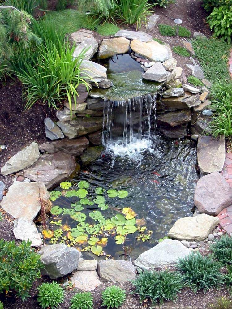 Best Garden Pond Waterfall Design Ideas
