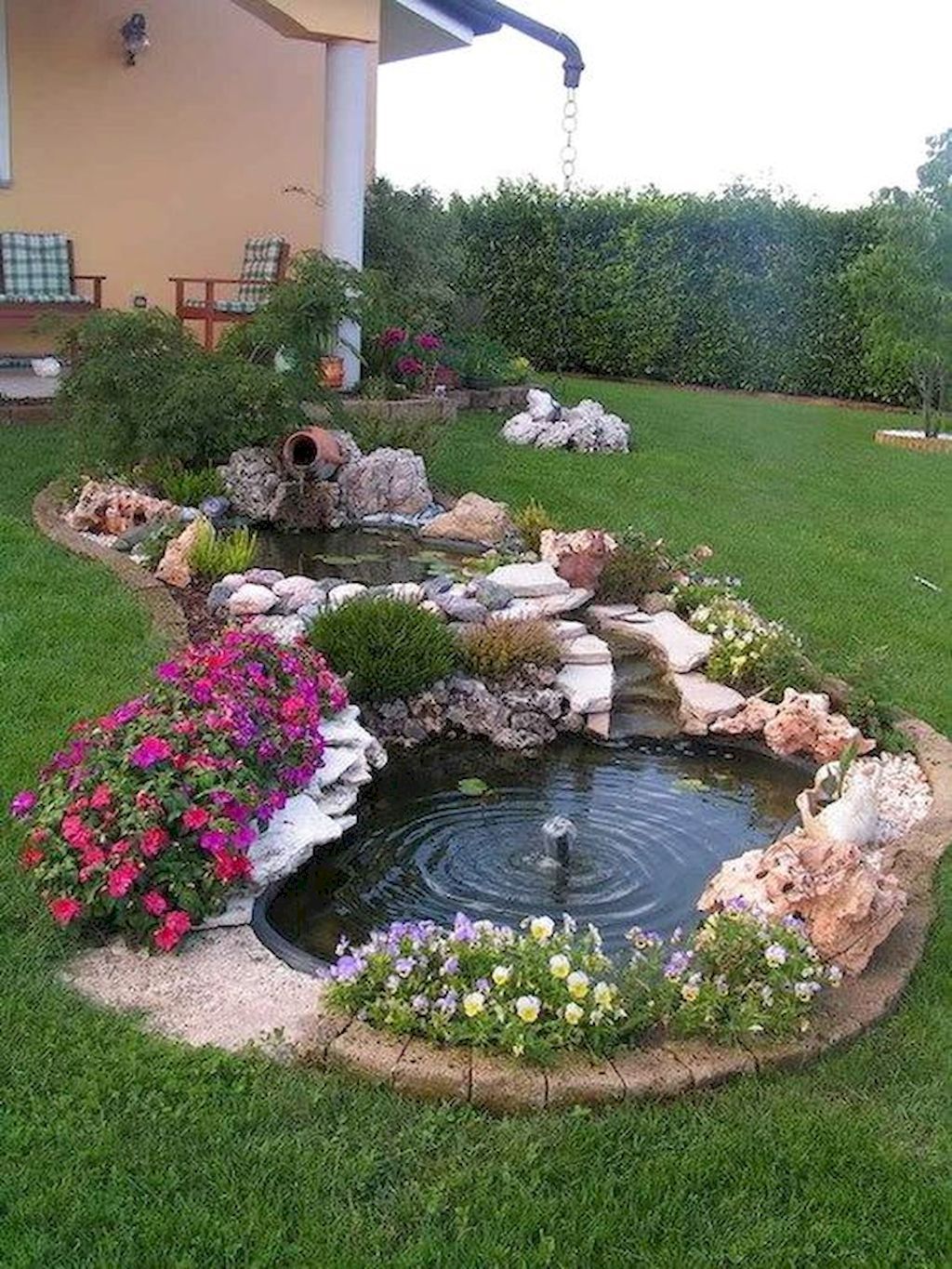 Fountain For Small Garden Pond Backyard Design Ideas