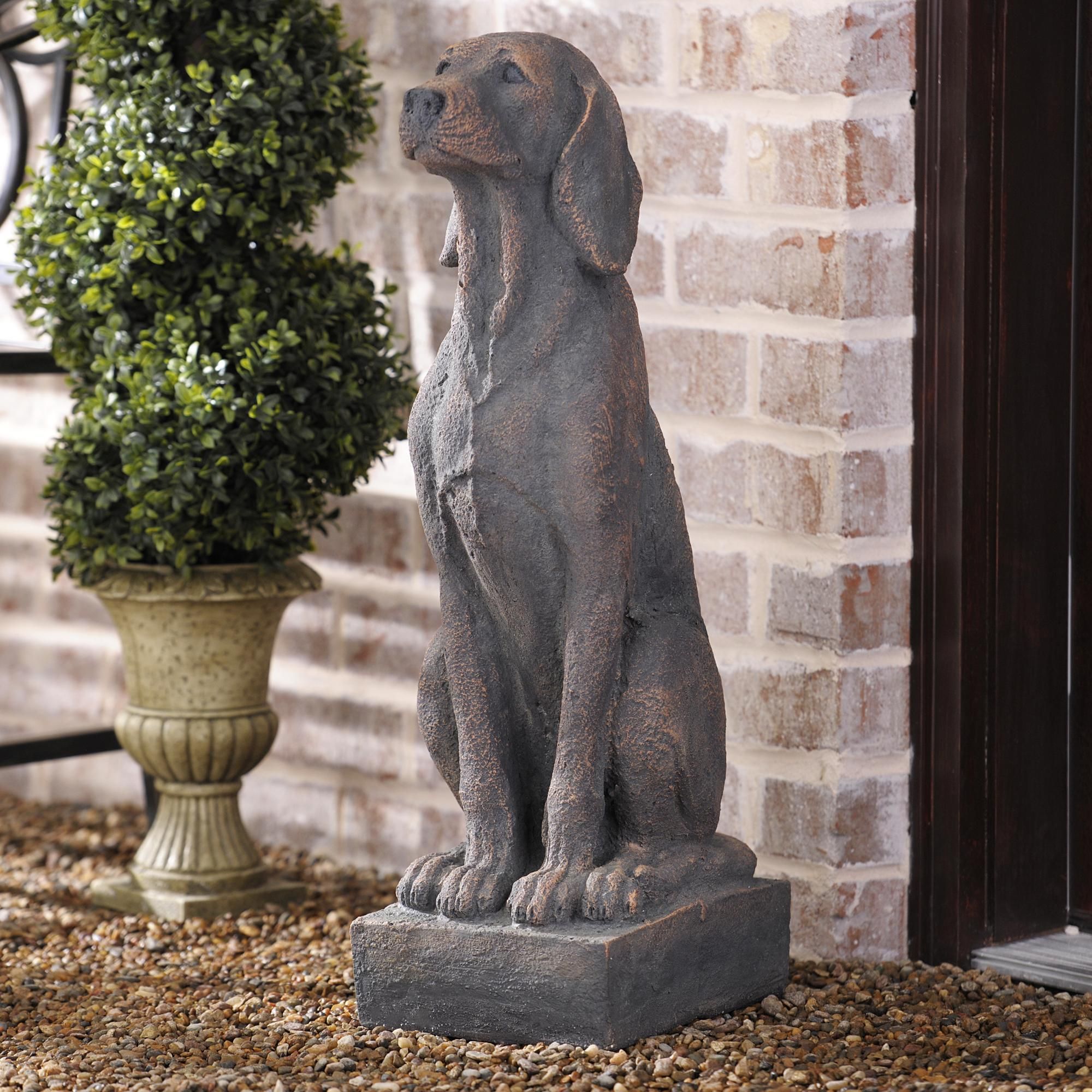 Solid Concrete Angel Garden Statue Memorial Antique Style