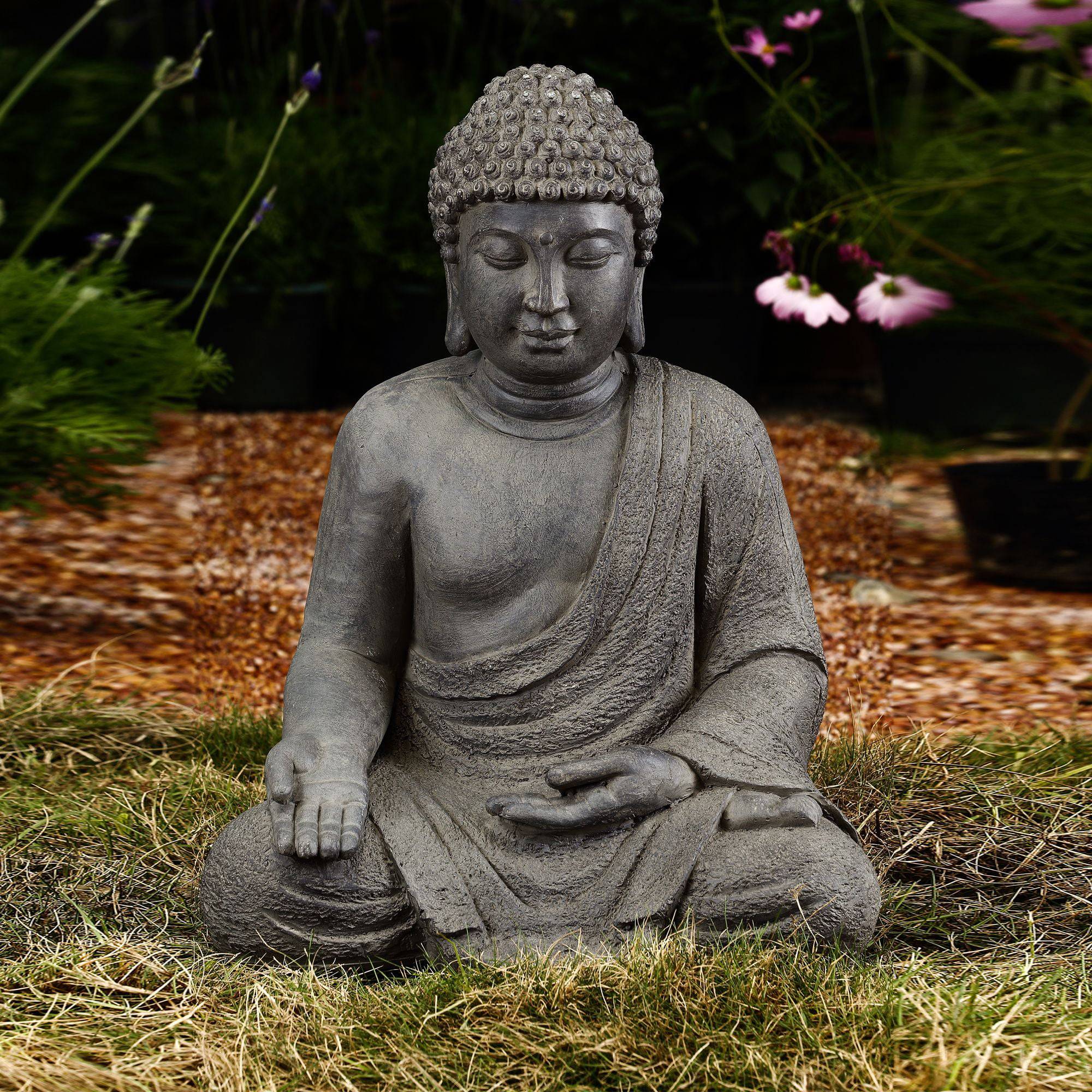 Lotus Buddha Garden Statue
