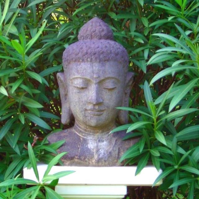 Designer Stone Buddha Head Planter