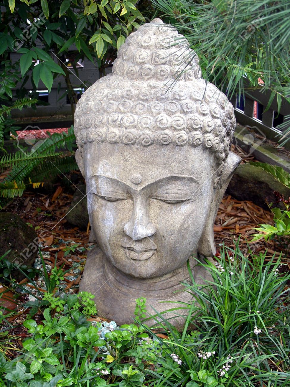 Next Buddha Head Sculpture Silver Buddha