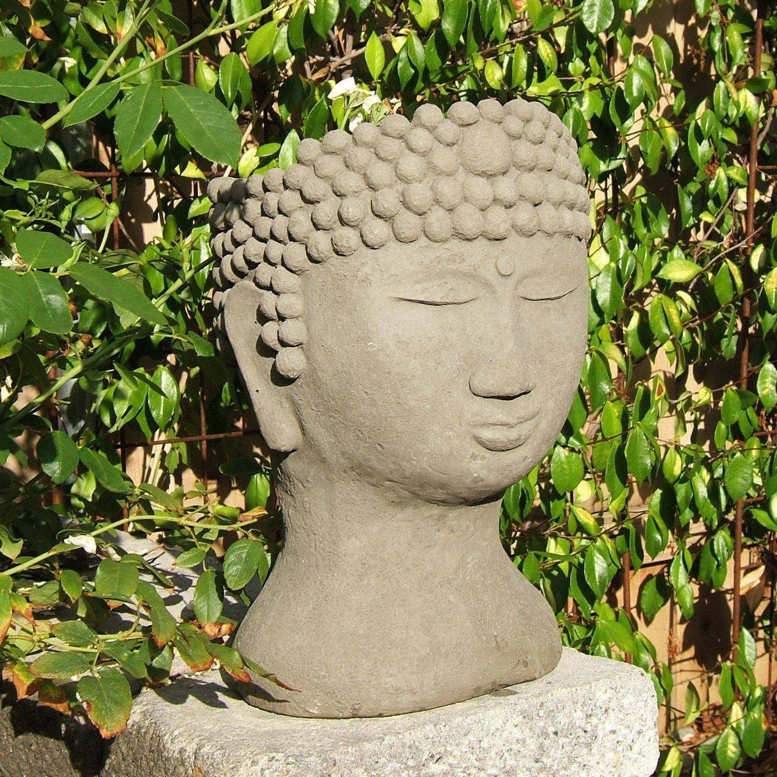 Large Stone Rustic Garden Buddha Head