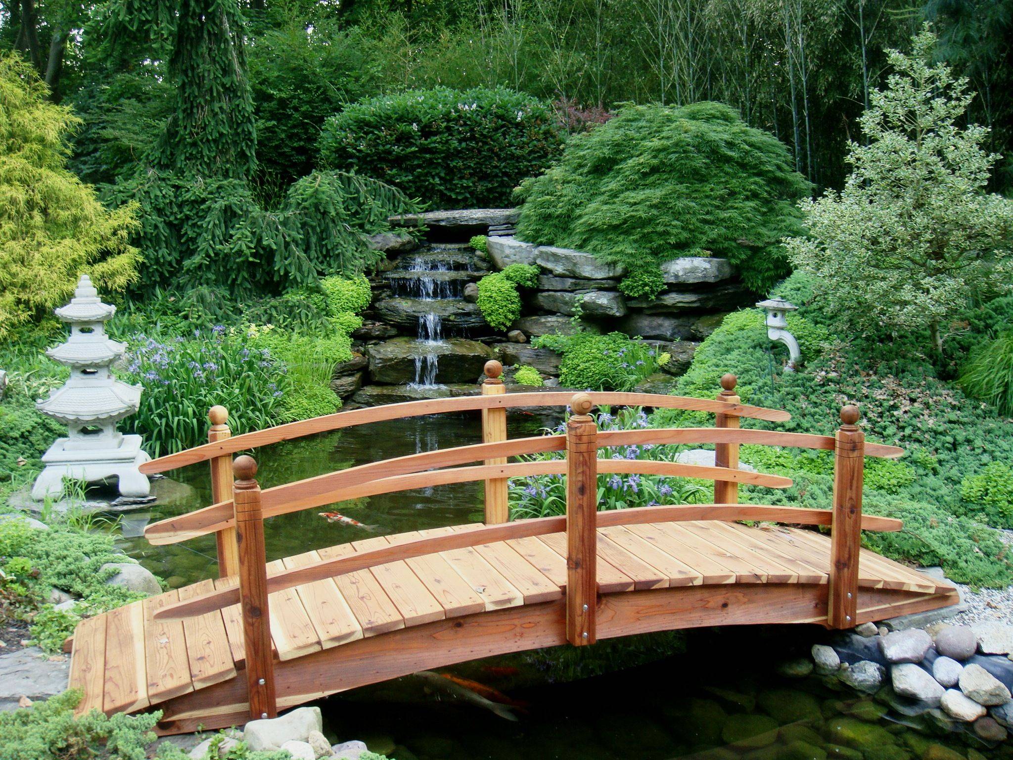 Ft Wooden Garden Bridge Outdoor Decorative Patio Backyard Landscape