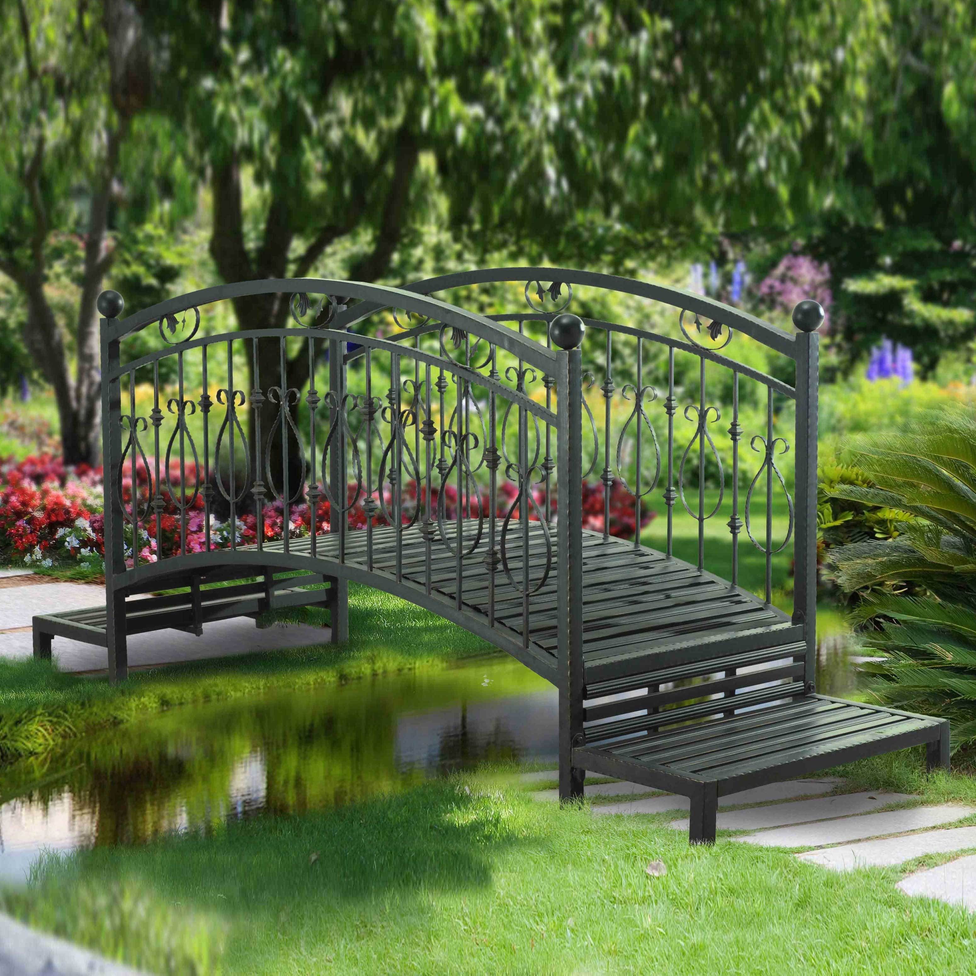 Ft Backyard Decor Walkway Black Pond Arch