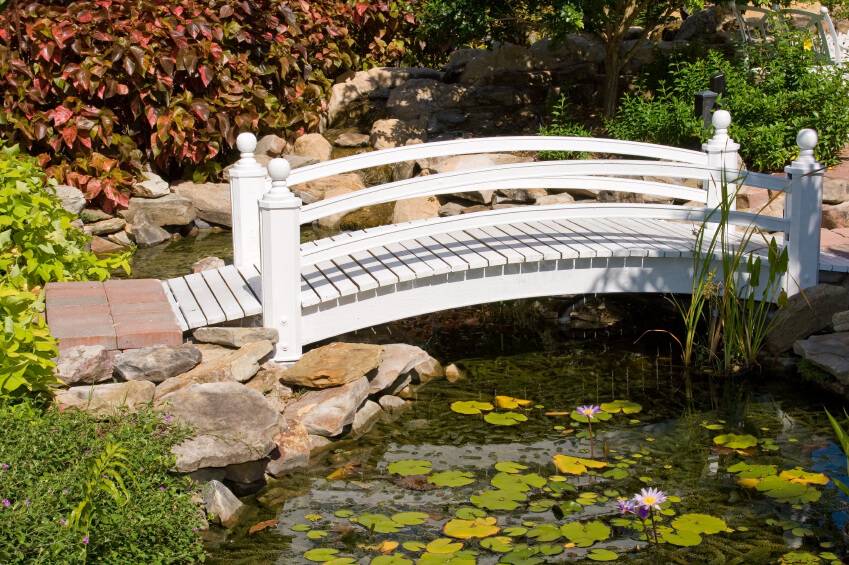 Brilliant Wooden Garden Bridges