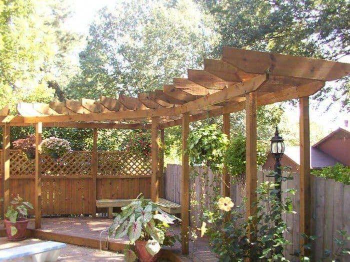 Sunnydaze Wooden Garden Arbor Walkway Wedding Arch Garden Accent