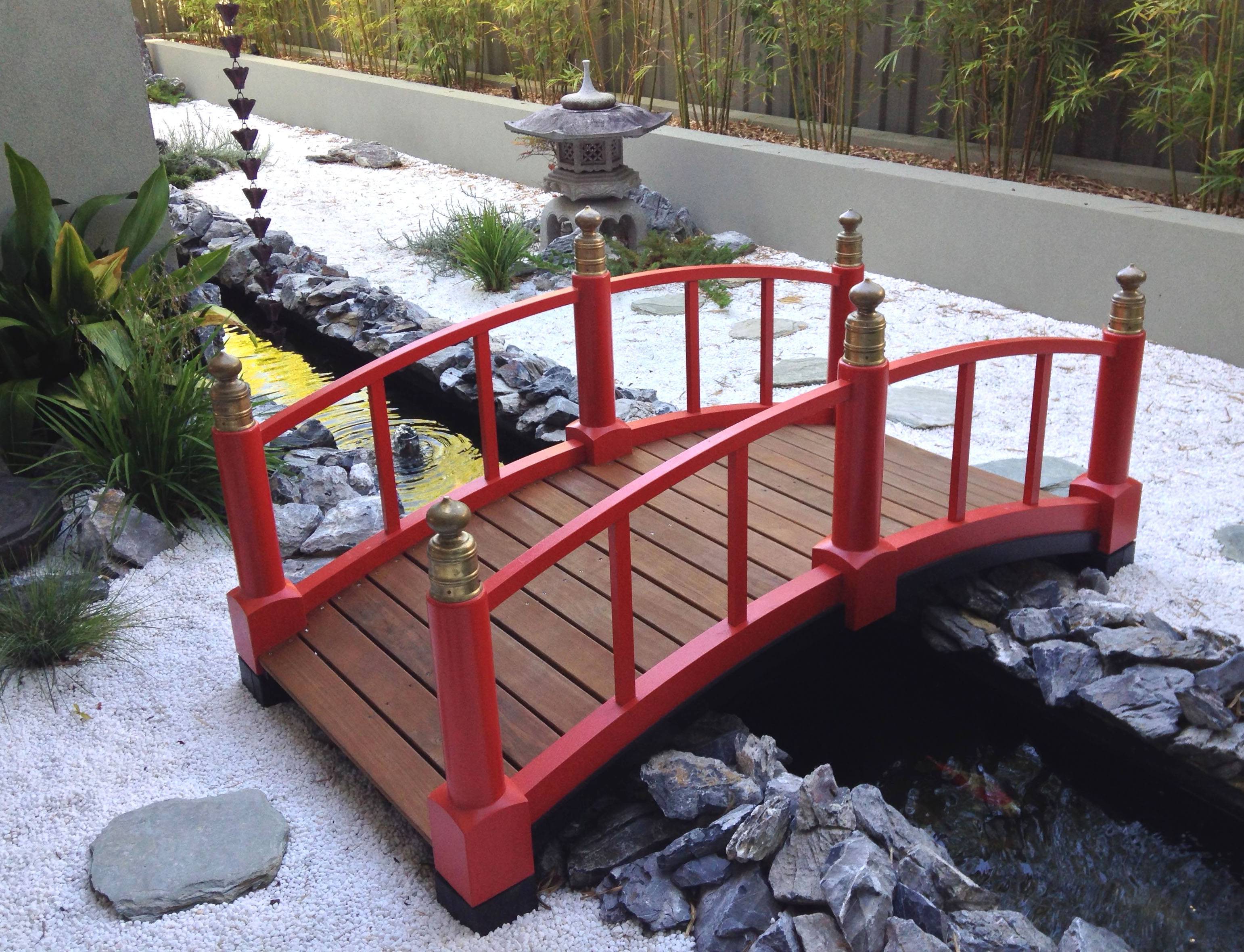 Japanese Garden Orange Small Bridge