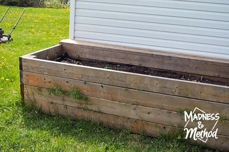 Tall Wooden Raised Garden Bed