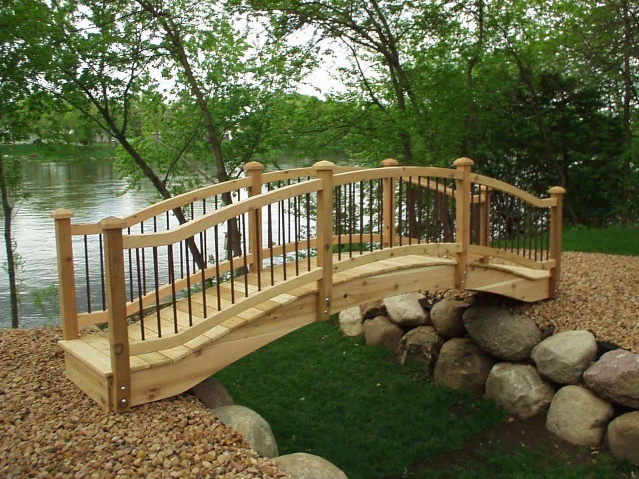 Wooden Garden Bridge Ideas Backyard Bridges