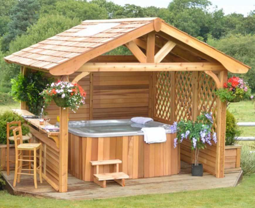 Exclusive Backyard Hot Tub Gazebo