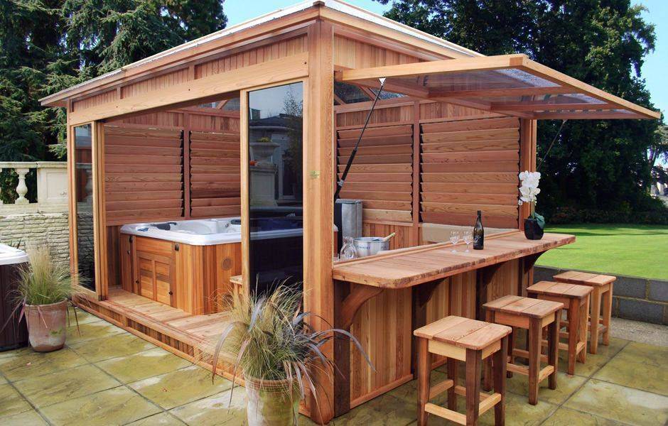 Beautiful Outdoor Hot Tub Privacy Ideas