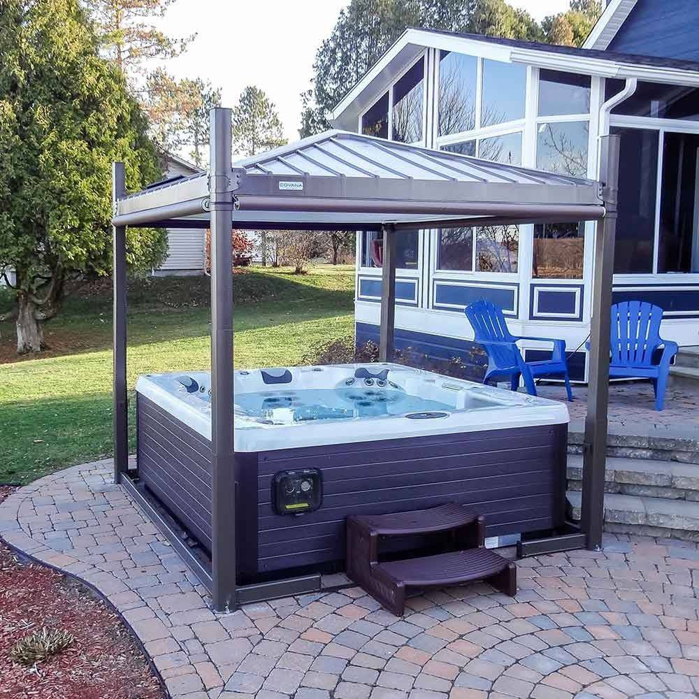 White Hot Tub Gazebo Outdoor Decorations