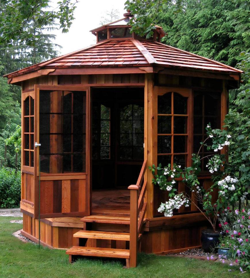 Kinbor X Outdoor Patio Iron Gazebo Canopy Garden Backyard