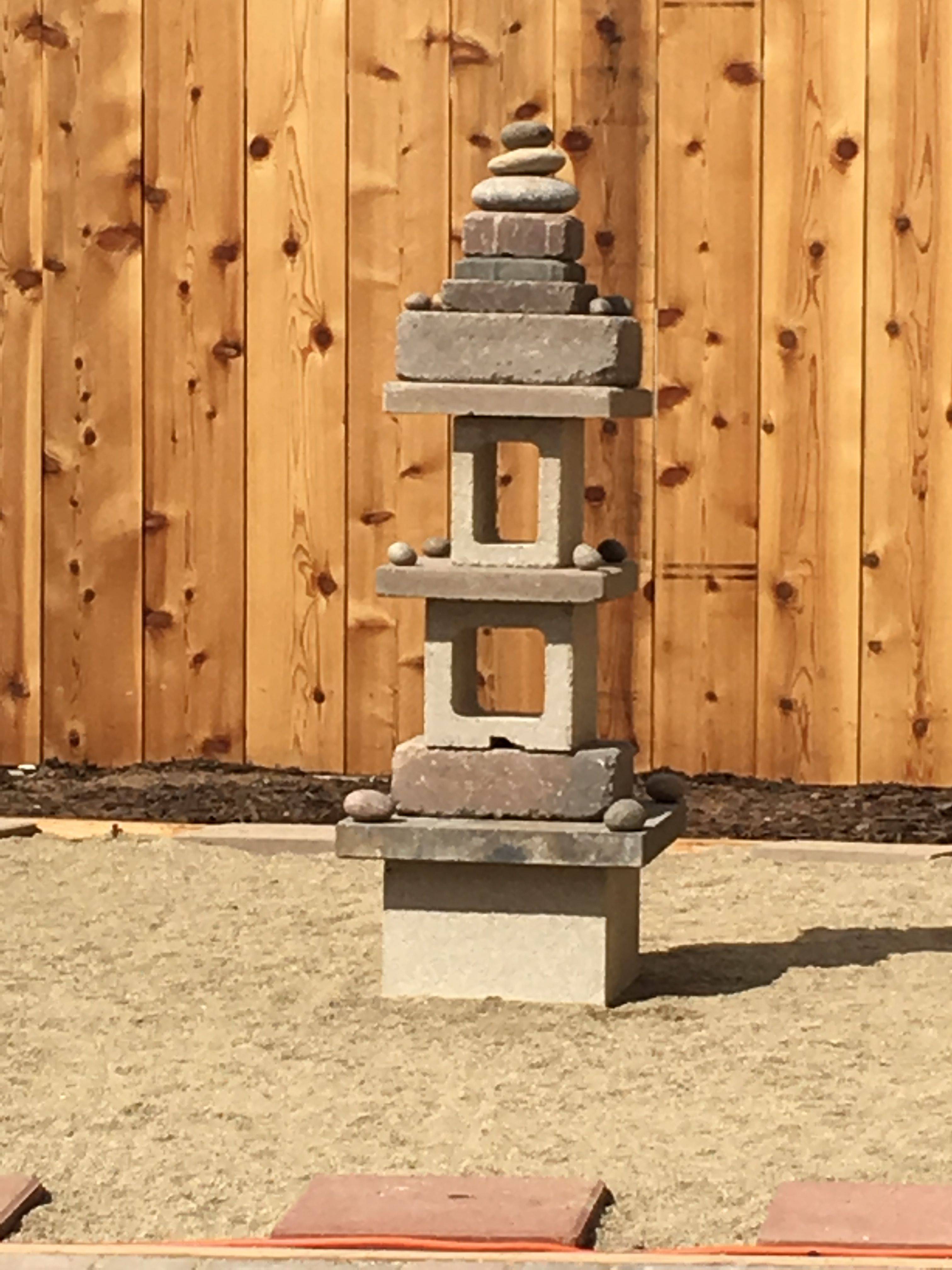 Antique Monumental Buddhist Stone Pagoda Tower