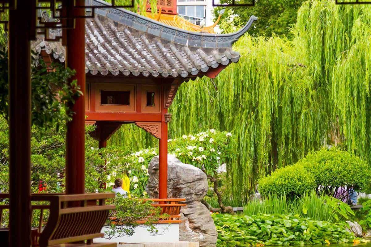 Wall Mural Photo Wallpaper Chinese Zen Garden Pagoda Wall Art Home Room