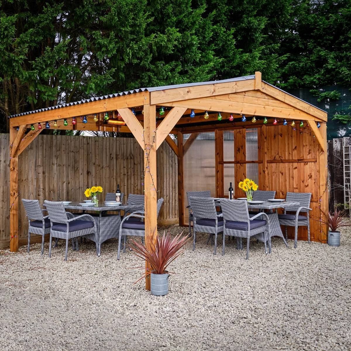 Gazebo Ideas Patio Backyard Wood Outdoor Lighting Solar String