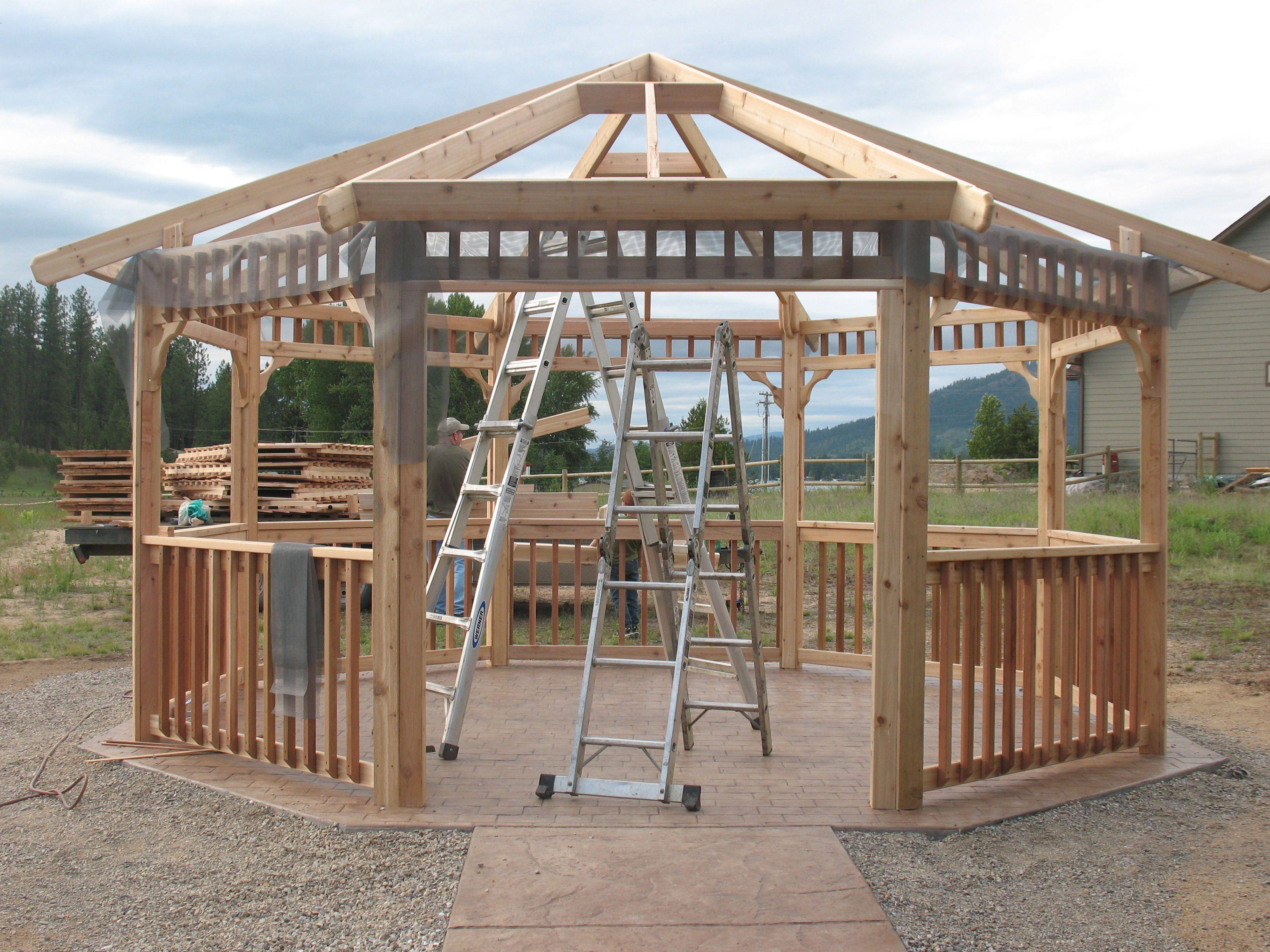 Homemade Wooden Gazebo