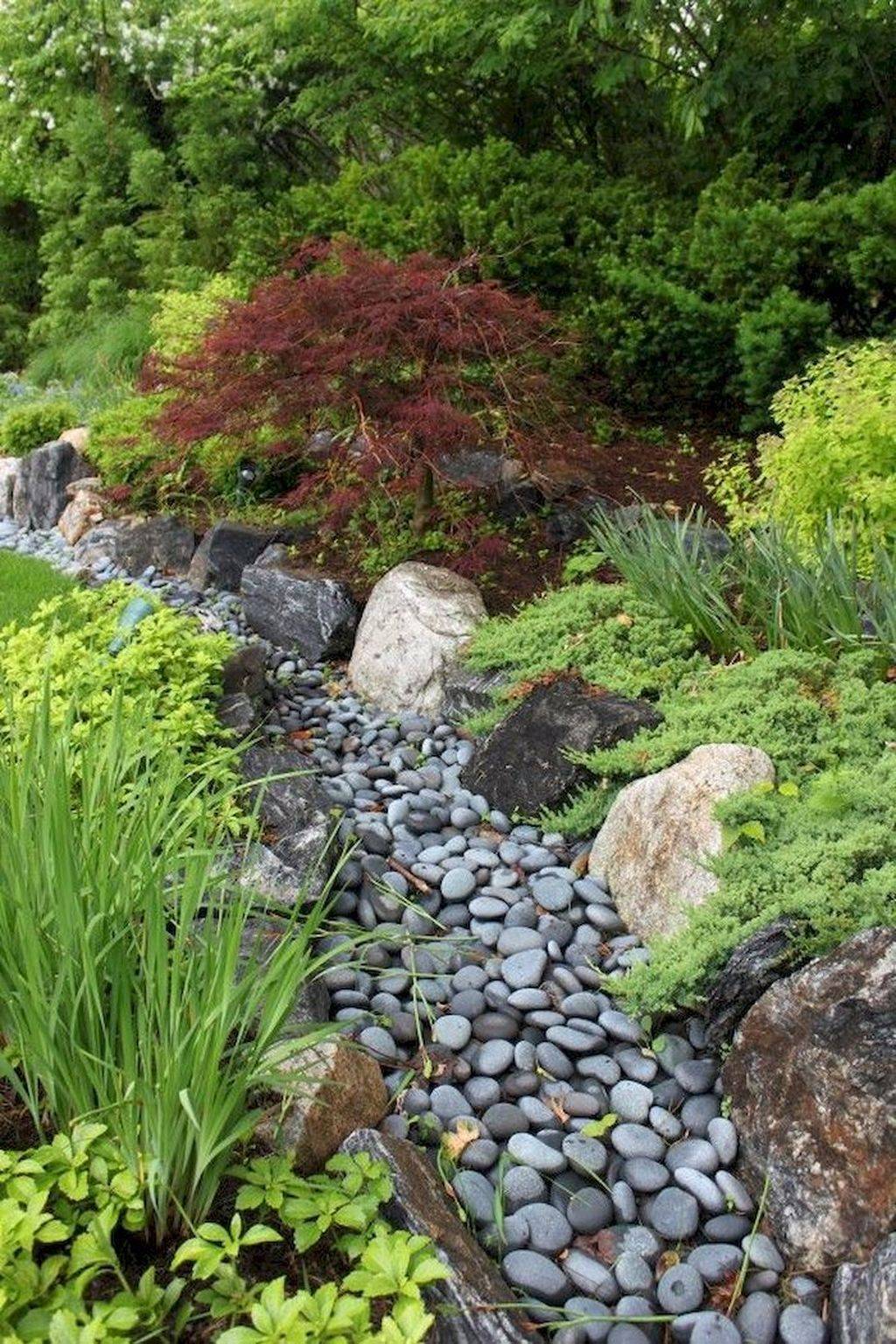 Beautiful Front Yard Rock Garden Landscaping Design Ideas