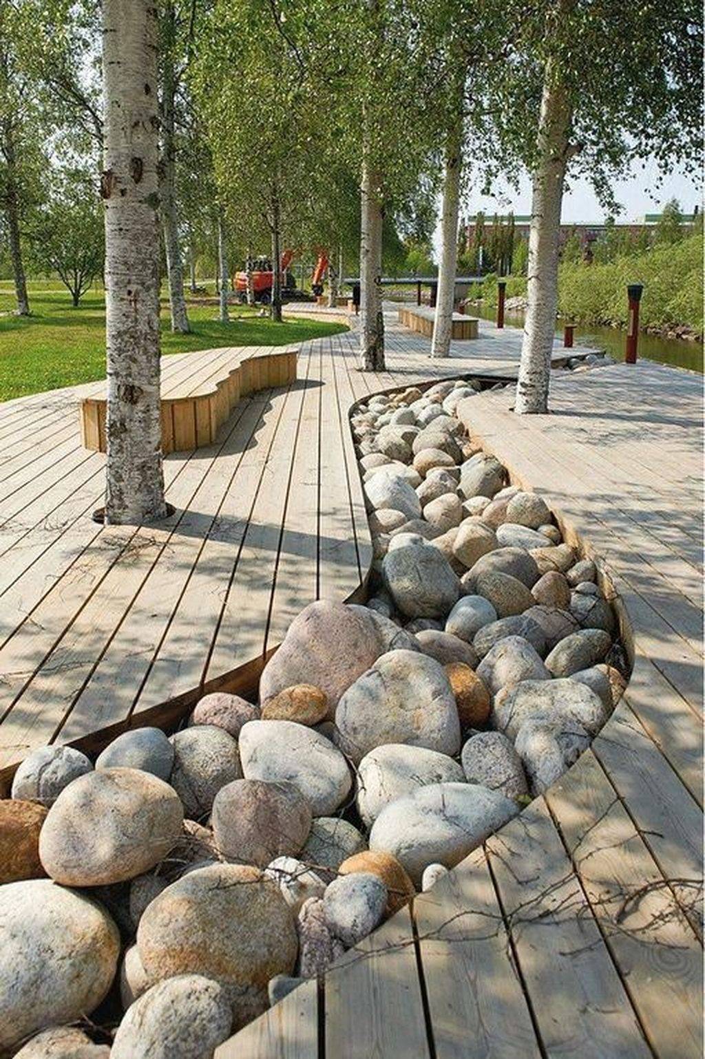 Awesome River Rock Landscaping Ideas Magzhouse